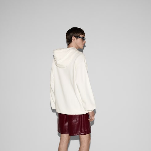 Sweat-shirt à capuche en jersey de coton