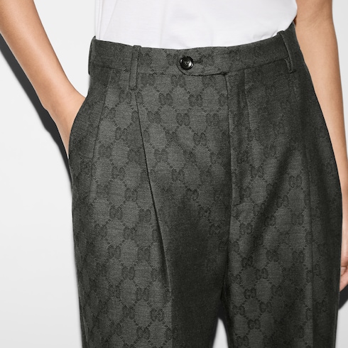 Pantalon en laine GG