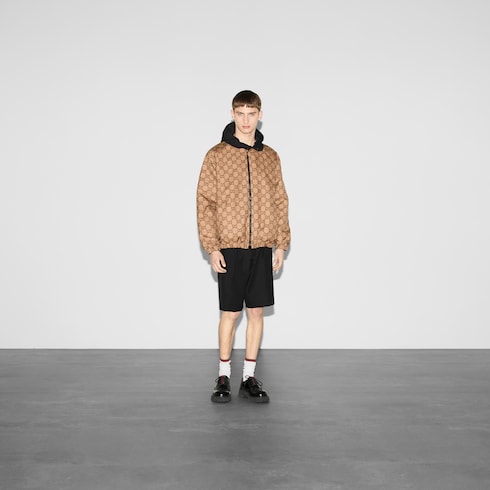 Chaqueta reversible de lona GG