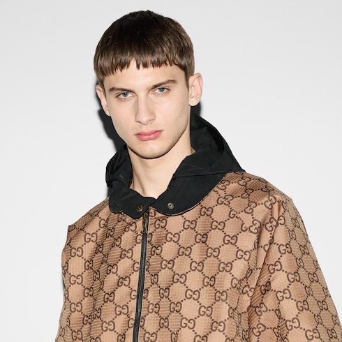 Chaqueta reversible de lona GG