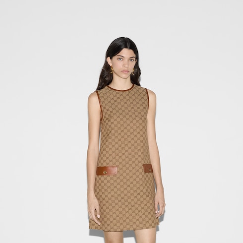 Vestido de lona con GG