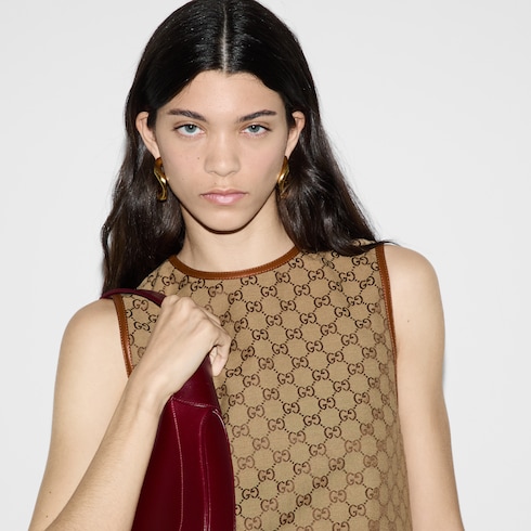 Vestido de lona con GG