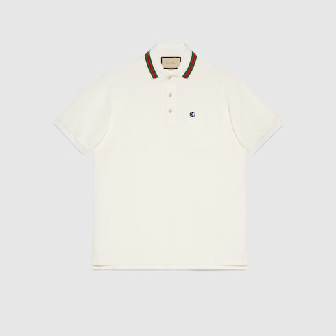 Mens white gucci polo hotsell