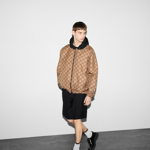 Chaqueta reversible de lona GG