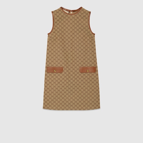 Vestido de lona con GG