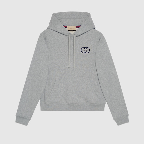 Sweat-shirt à capuche en jersey de coton