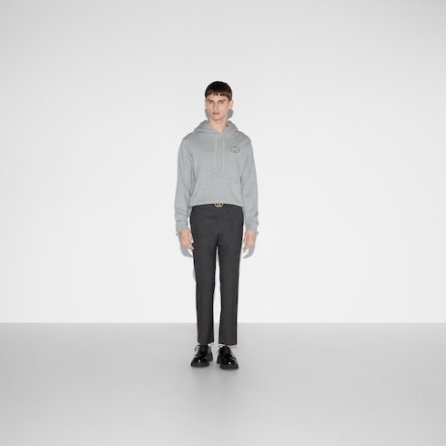 Sweat-shirt à capuche en jersey de coton
