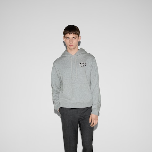 Sweat-shirt à capuche en jersey de coton