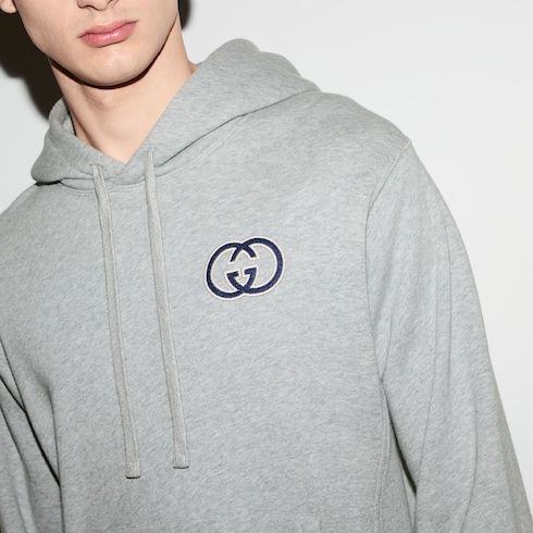 Sweat-shirt à capuche en jersey de coton