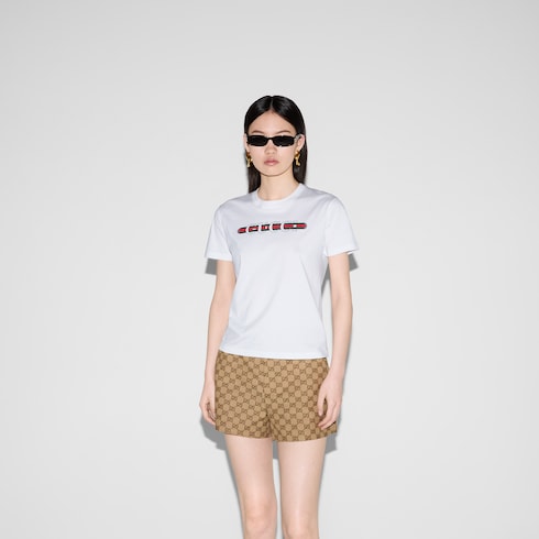 コットンジャージー プリント Tシャツ ・ホワイト | GUCCI公式