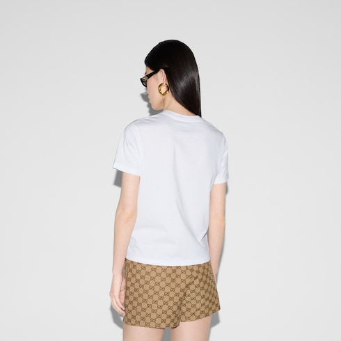 Printed cotton jersey T-shirt