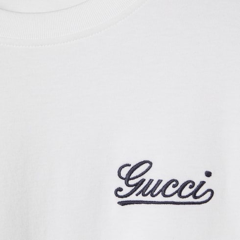 T-shirt en jersey de coton brodé
