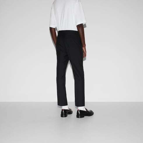 Wool blend twill pant