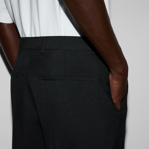 Wool blend twill pant
