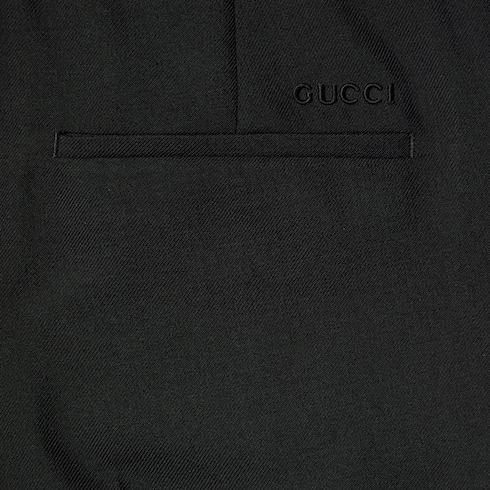 Wool blend twill pant