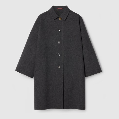 Wool blend coat in grey | GUCCI® GR