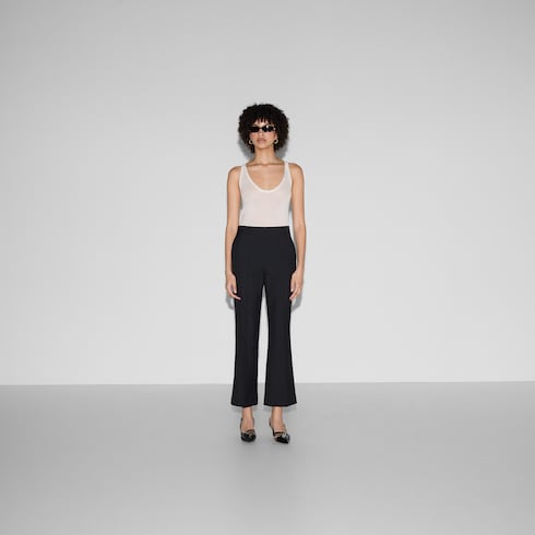 Pantalone in gabardina di lana