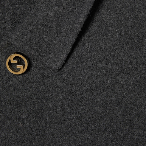 Wool blend coat in Grey Ready-to-wear | GUCCI® SI