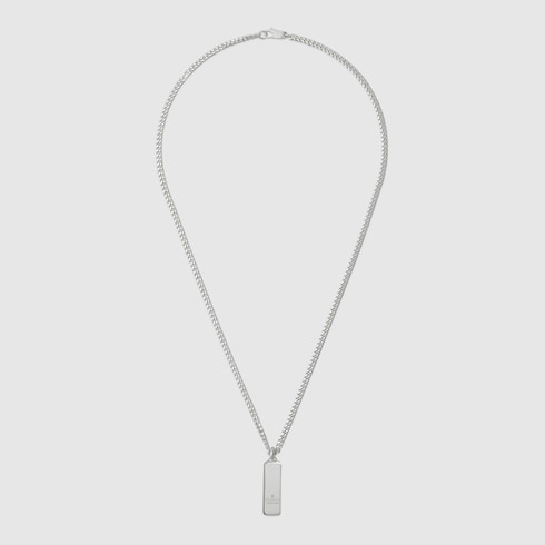 Diagonal Interlocking G necklace Detail 5