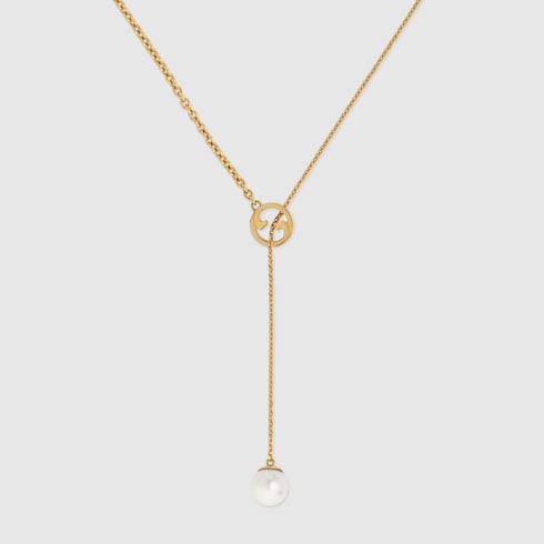 Gucci Blondie pearl drop necklace Detail 2