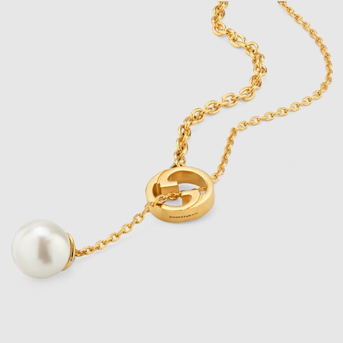 Gucci Blondie pearl drop necklace Detail 4