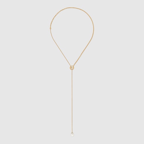 Gucci Blondie pearl drop necklace Detail 5