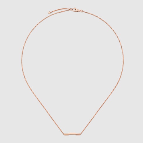 Gucci Link to Love Halskette mit „Gucci“ Stabanhänger