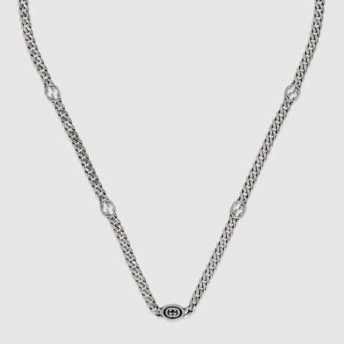 Thin Gucci Interlocking necklace Detail 2