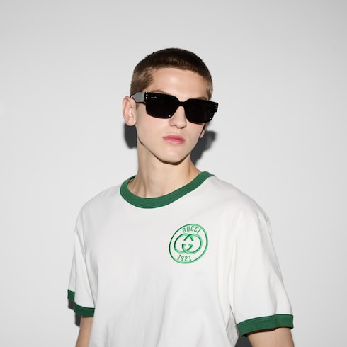 Rectangular frame sunglasses