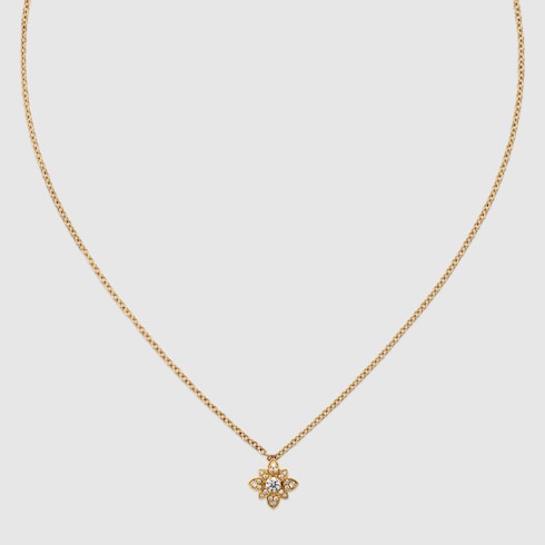 Gucci Flora 18k chain necklace