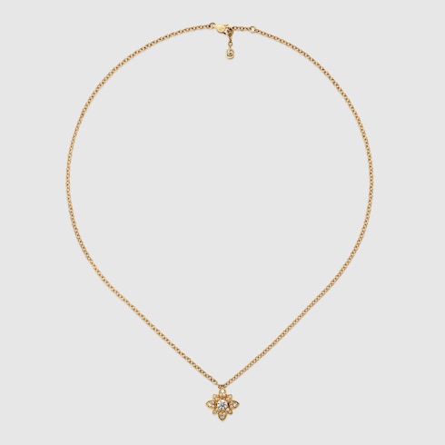 Collana a catena Gucci Flora oro 18k