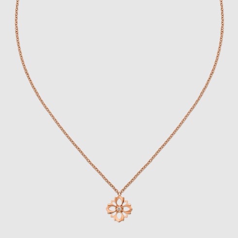 Gucci Flora 18k chain necklace