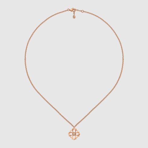 Gucci Flora 18k chain necklace