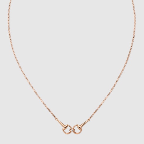 Gucci Horsebit 18k diamond chain necklace