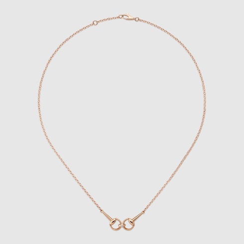 Collana a catena Gucci Horsebit oro 18k con diamanti