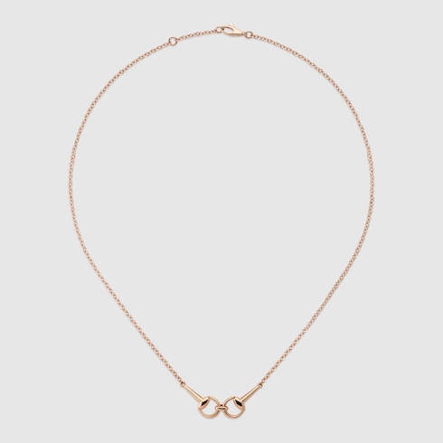 Gucci Horsebit 18k diamond chain necklace