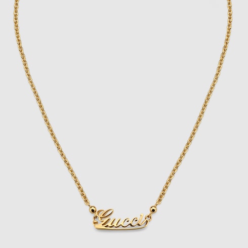 Chain necklace with Gucci script