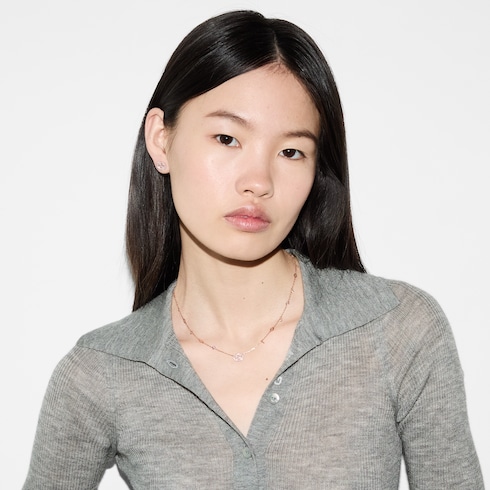 Gucci Interlocking系列18K金钻石项链