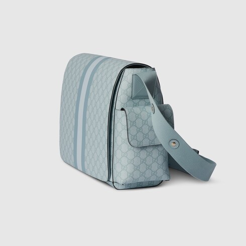 Ophidia diaper bag in dusty blue GG Supreme GUCCI Canada