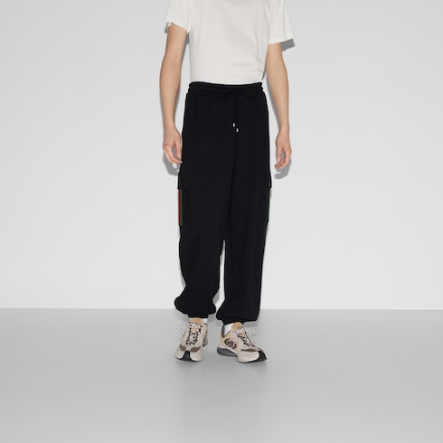 Cotton jersey jogging pant with Web