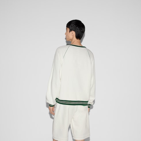 Cotton jersey sweatshirt with patch Detail 4