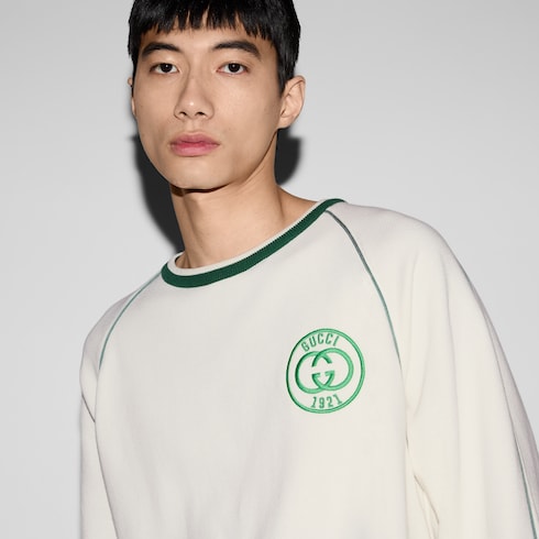 Cotton jersey sweatshirt with patch Detail 5