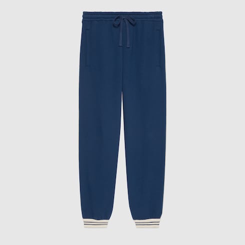 Gucci Cotton Jersey Jogging Pant Size XL Blue Ready to wear