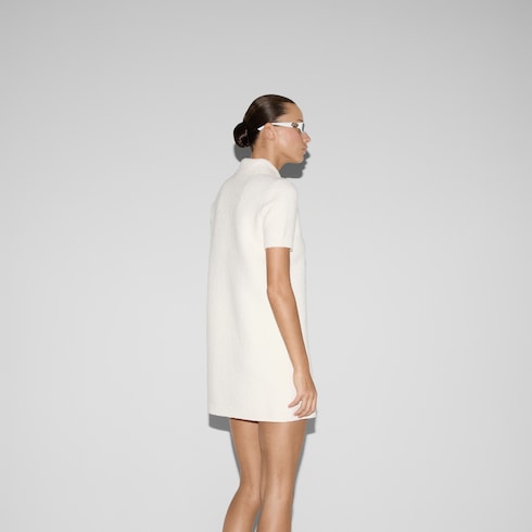 Wool bouclé polo dress