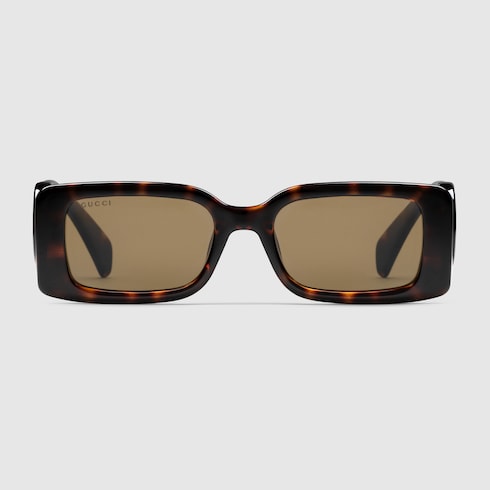 Lentes de sol con marco rectangular en carey GUCCI® MX