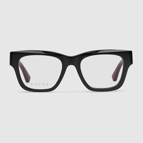 Square optical frame in black GUCCI AE