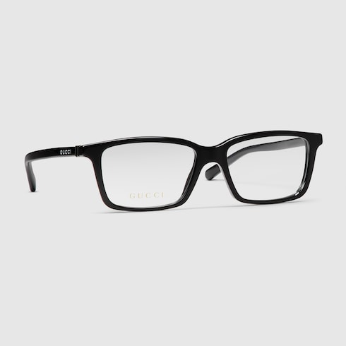 Rectangular optical frame in black | GUCCI® US