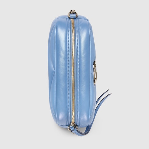 Kleine GG Marmont Schultertasche in hellblau | GUCCI® DE 