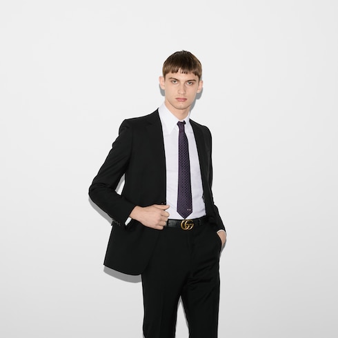 GG silk jacquard tie