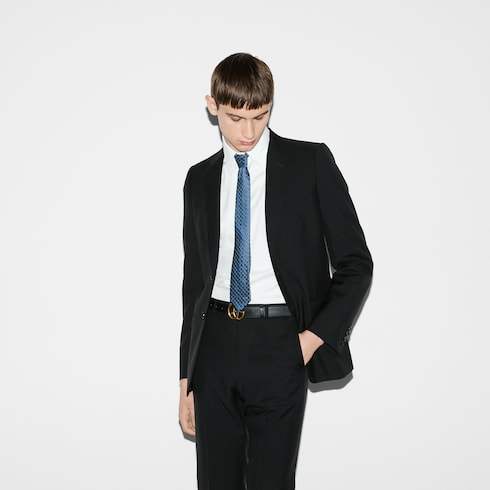 GG silk jacquard tie